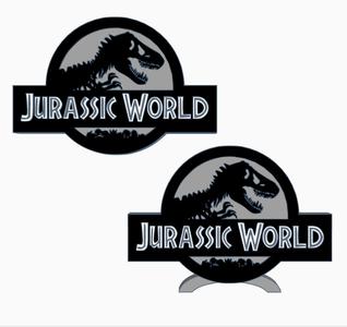 JURASSIC WORLD Logo Display by MANIACMANCAVE3D