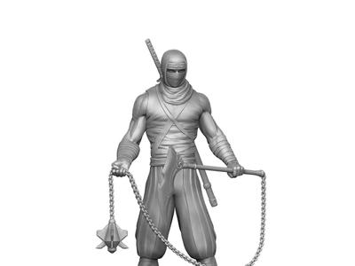 RYU HAYABUSA Ninja Gaiden with Kusarigama for 3D print STL