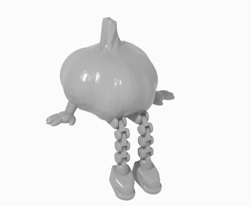 🧄 Garlic Man – The Pungent Pal STL Figure with Big Personality