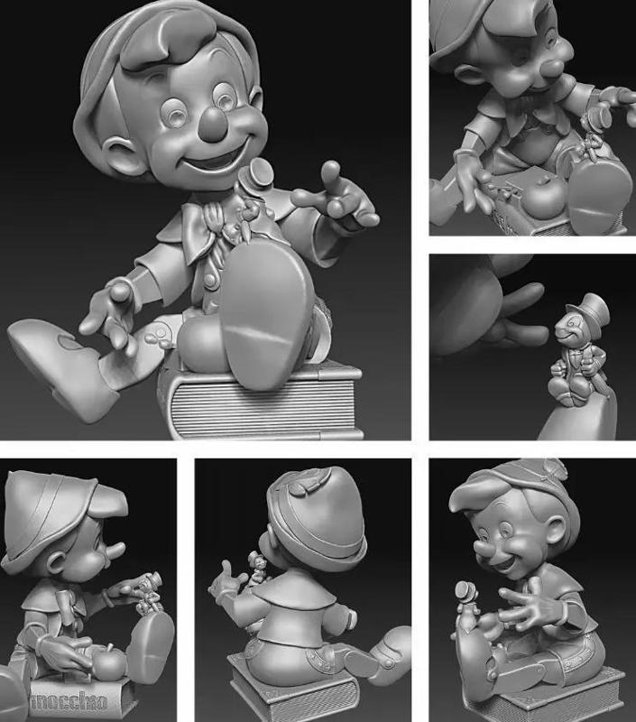 Pinocchio 3d Figurine Print