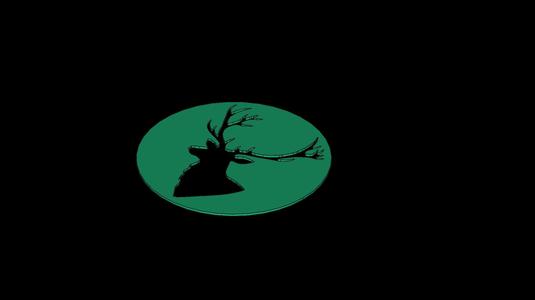 Elegant Deer Head Silhouette Stencil
