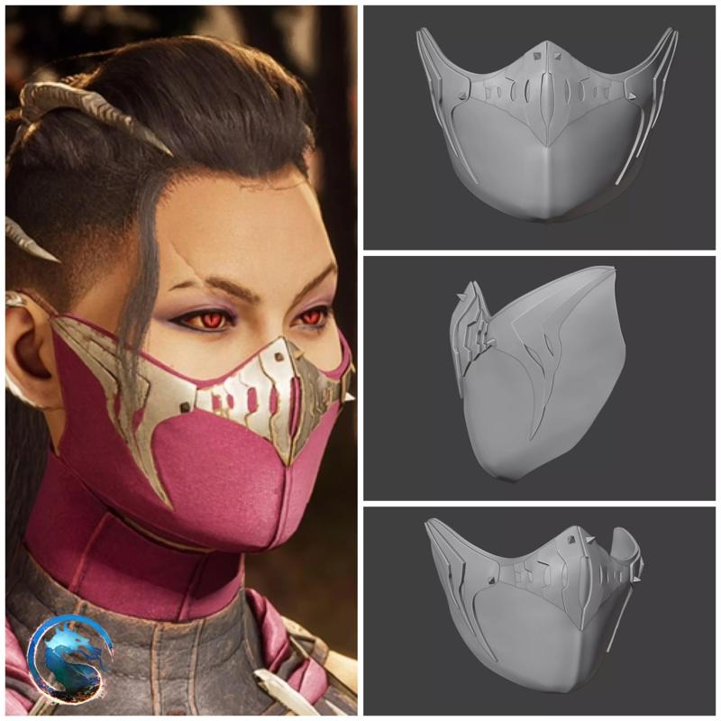 Mileena mask  from MK1 - Empress regnant