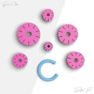 Hoop Earrings Guide For Polymer Clay, Measuring Guide, Clay Earring Tools, with 10 holes, 6 Sizes Included, Digital STL File, No: 806