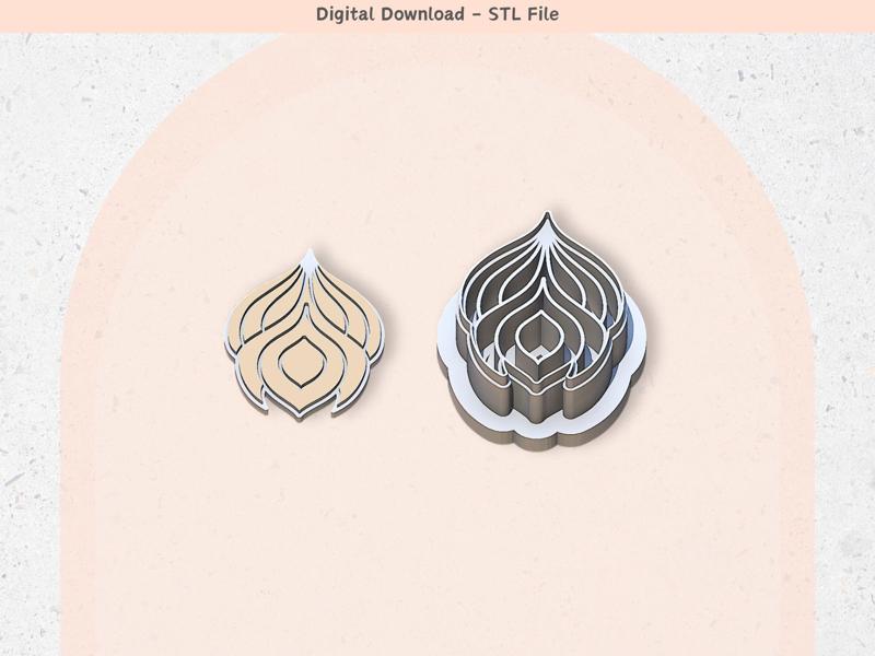 Tribal Style 17 Clay Cutter for Polymer Clay, Digital STL File