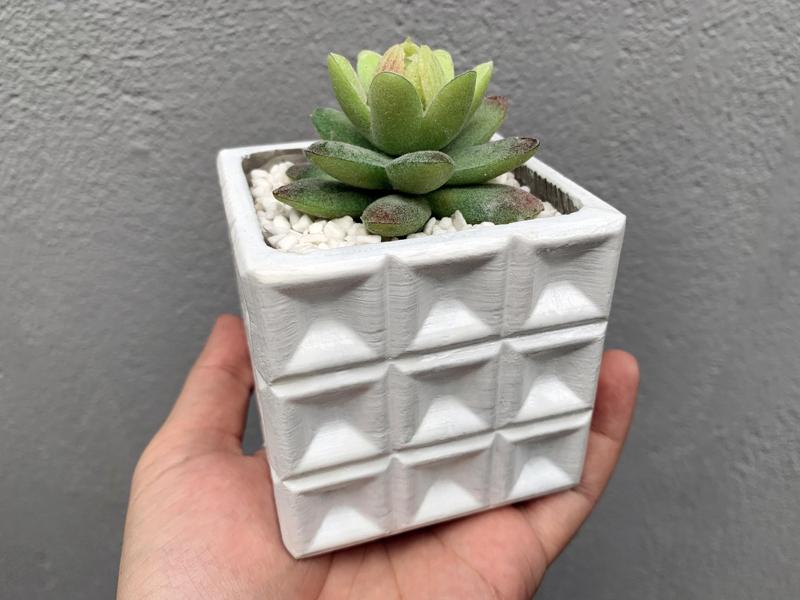 Square Concrete Flowerpot Mould - Include Pot file for print - You can make pots of any size you want for your plants