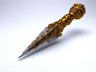 Phurba ritual dagger from Uncharted 2