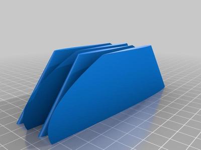 Kiteboarding asymetric twintip fins.