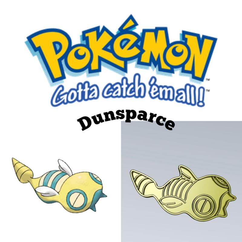 AMAZING POKEMON Dunsparce COOKIE CUTTER STAMP CAKE DECORATING