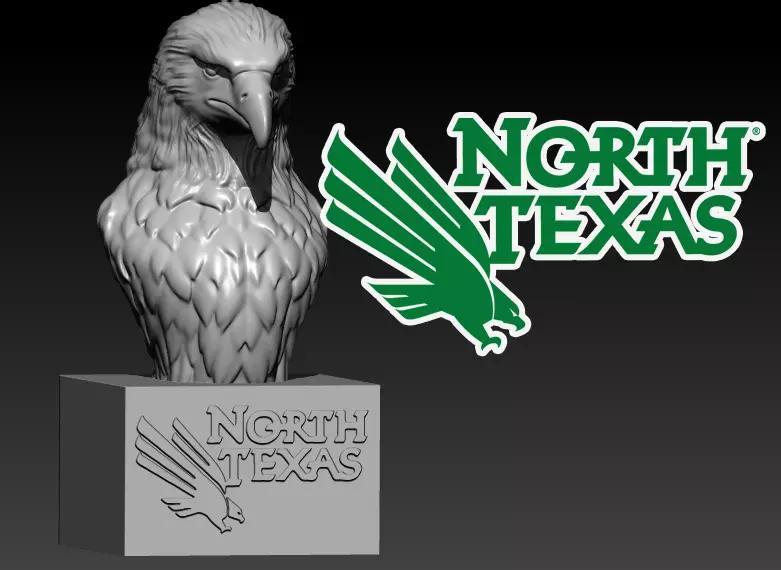NCAA - NORTH TEXAS MASCOT FOOTBALL MASCOT STATUE