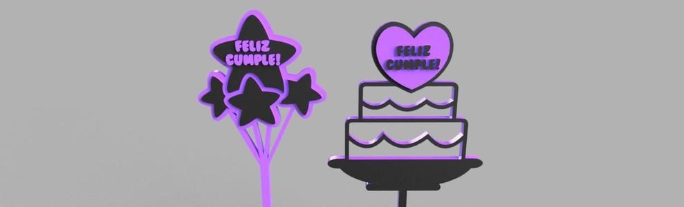 Toppers Feliz Cumple