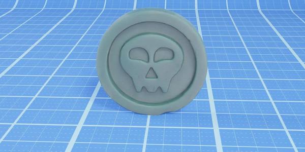 Pirate Coin - Printable Treasure Coin with Skull