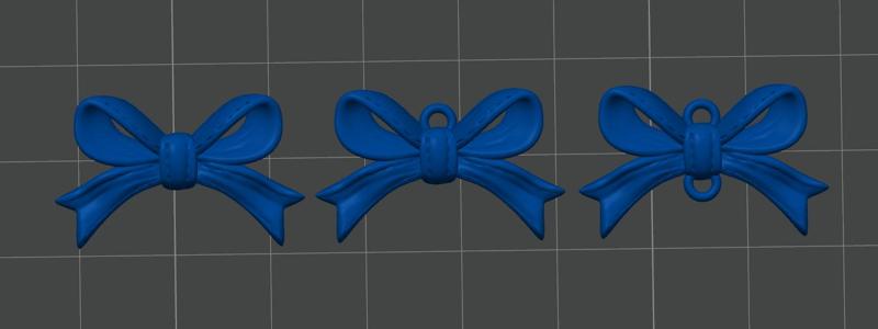 Cute Bow Charm for Jewelry - 3D Print STL