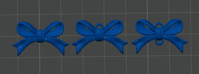 Cute Bow Charm for Jewelry - 3D Print STL