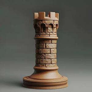 Medieval Roman Rook Chess Piece