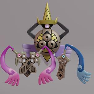 Pokemon - Honedge, Doublade and Aegislash with 2 poses