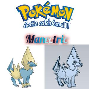 AMAZING POKEMON manectric COOKIE CUTTER STAMP CAKE DECORATING