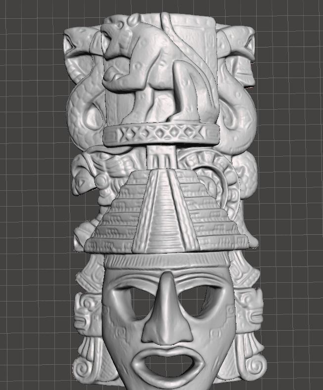 mayan aztek folk mask