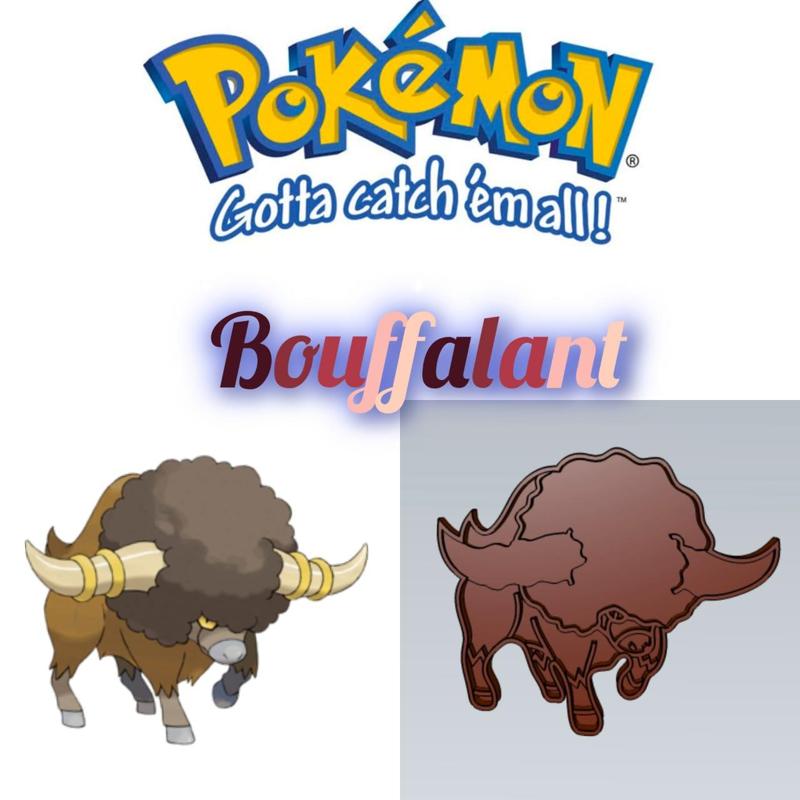 AMAZING POKEMON bouffalant COOKIE CUTTER STAMP CAKE DECORATING