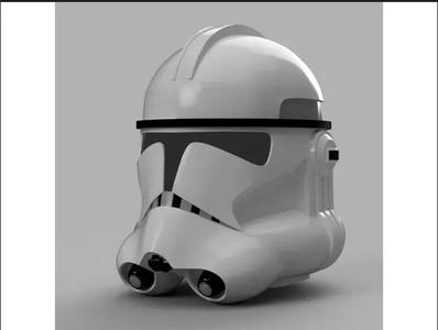 3D Star wars Phase 2 clone trooper helmet