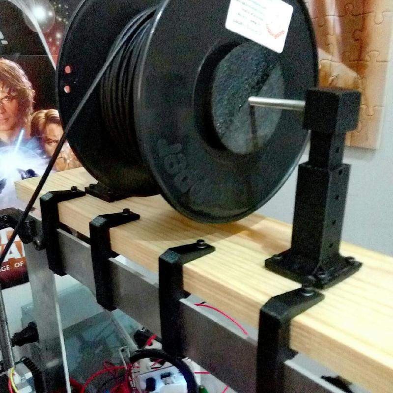 Adjustable Spool Mount for 4mm Aluminum or Box Frame 