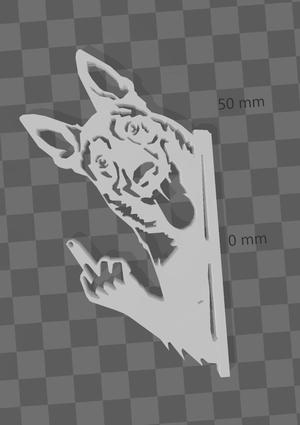 Malinois Dog Middle Finger Sign