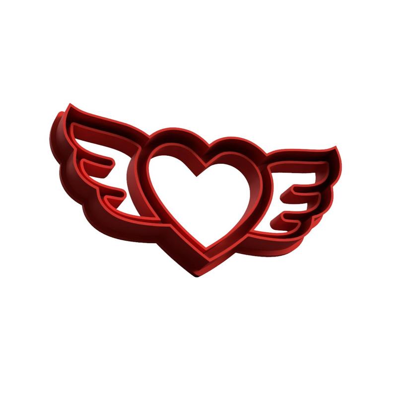 cookie cutter Heart with wings - cookie cutter valentine's day - valentine - love / cortante dia de los enamorados - san valentin - amor