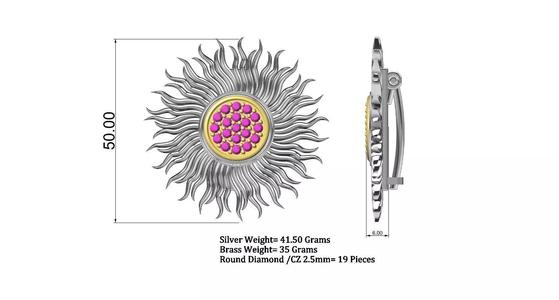 Sun Brooch Design