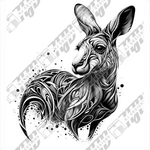 Abstract Australian Kangaroo Vector Design