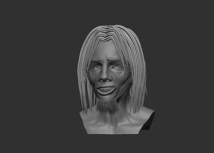 character head Creepy smile