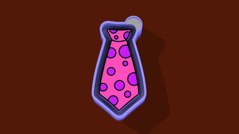 👔 Polka Pop Tie – Freshie, Keychain, Resin & Candle