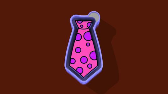 👔 Polka Pop Tie – Freshie, Keychain, Resin & Candle
