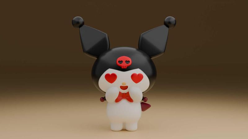 Valentine kuromi sanrio figure