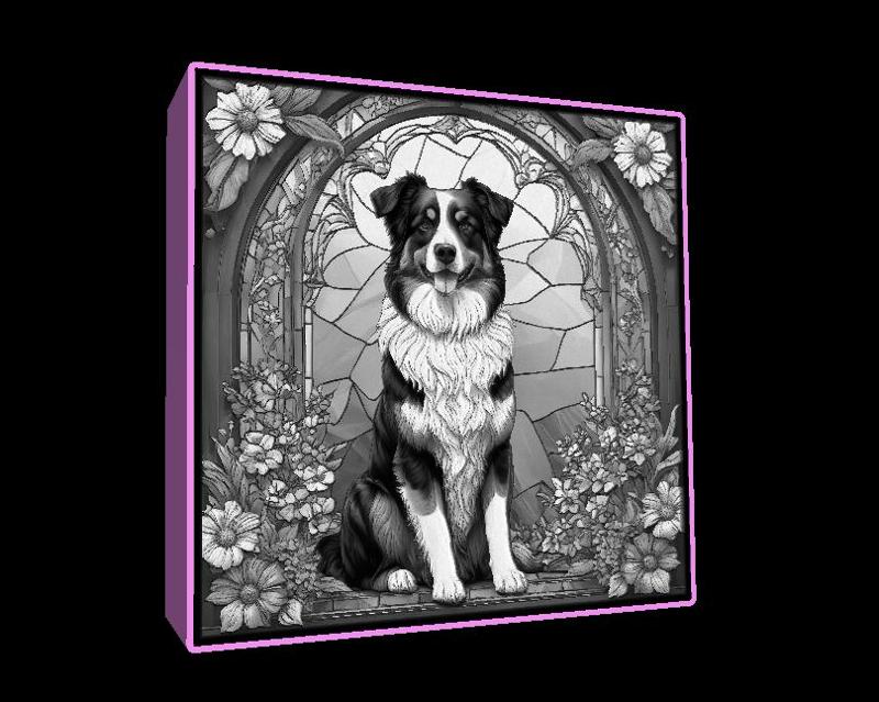 Lightbox Miniature american shepherd lithophane