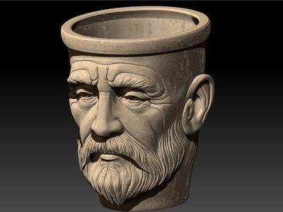 Old Man Planter Pot – Free 3D Printable Sculpture