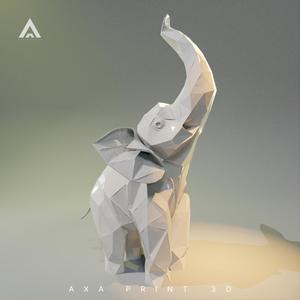 Geometric Elephant Rising | Modern Polygonal Art