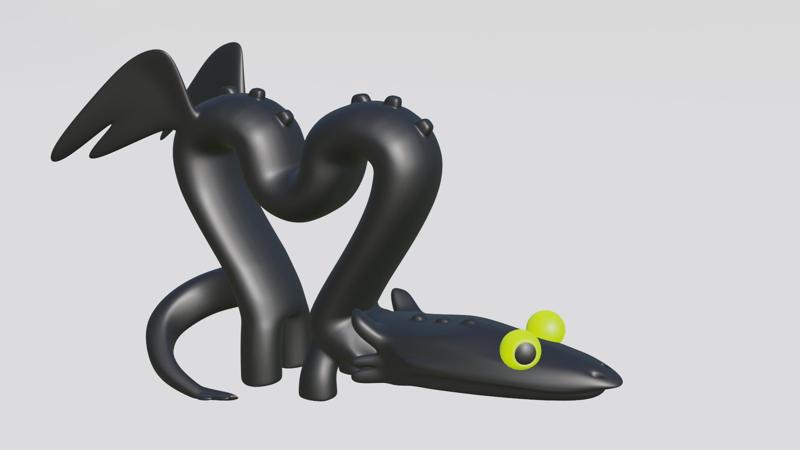 TOOTHLESS "HOW TO TRAIN YOUR DRAGON" VALENTINE