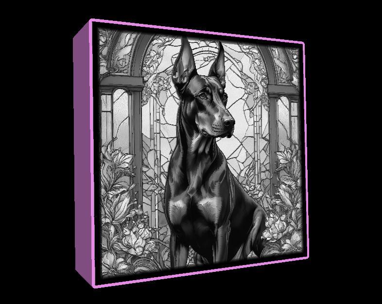 Lightbox Doberman Pinscher lithophane