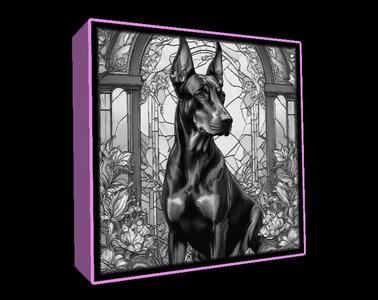 Lightbox Doberman Pinscher lithophane