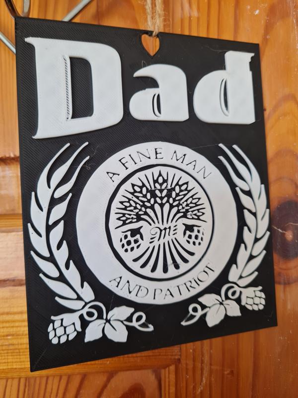 Patriotic Dad Plaque Fathers Day Gift