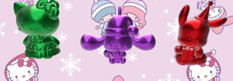 Cinnamoroll, pochacco and hello kitty Christmas ornaments