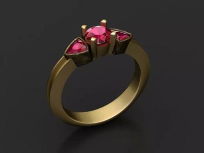 Luxurious Gold Ring with Ruby