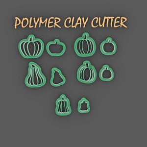 mini bulge of polymer clay cutter shaped like pumpkins