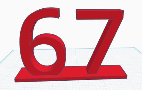 67 Meme Sculpture