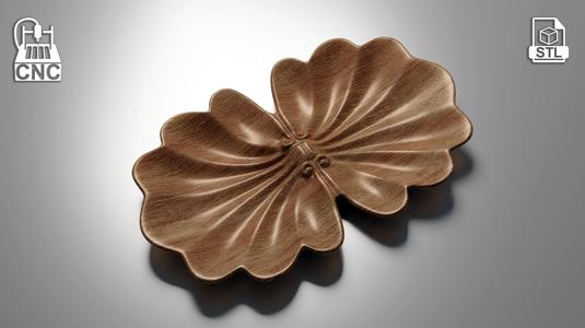Seashell Tray - 3D STL file for CNC