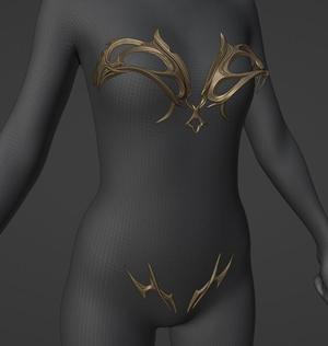 Shadowheart Baldur's gate 3 underwear ornaments cosplay 3d model (stl file) for printing