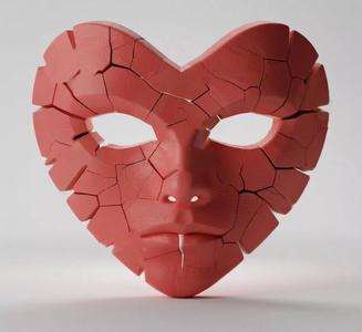 Broken Heart Face Mask
