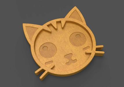 Cat Tray - 3D STL Model For CNC and 3D Printer