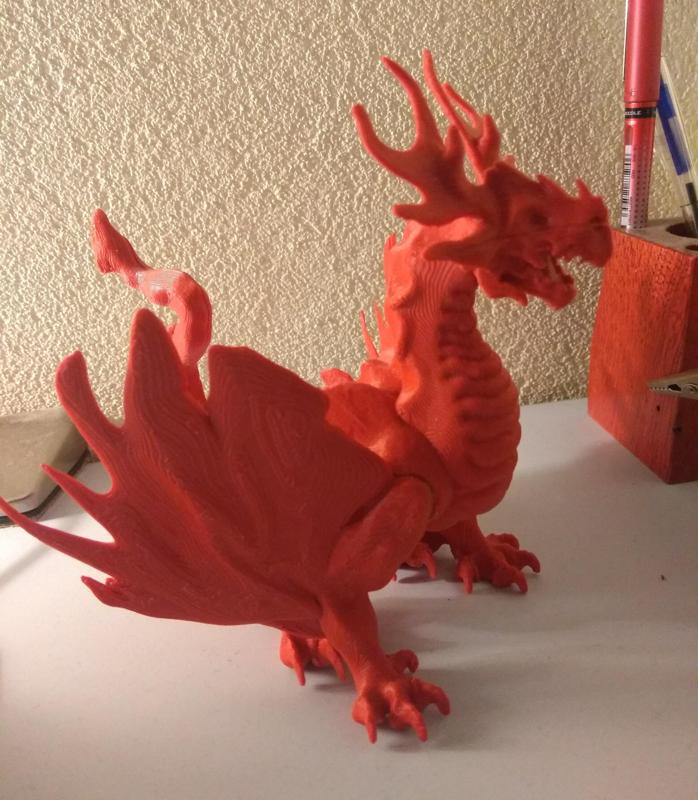 Forest Dragon (fixed for Slic3r and separated for larger scale prints)
