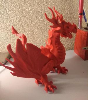 Forest Dragon (fixed for Slic3r and separated for larger scale prints)