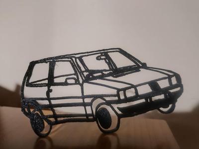 Wall Art 3D – Fiat Uno: The Timeless Icon 